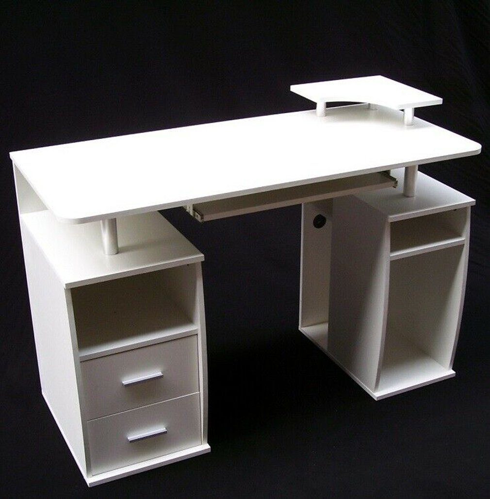 Apex Schreibtisch Computertisch PC-Tisch 120cm Gamingtisch Schreibtisch weiß 57040 – Bild 3 von 5