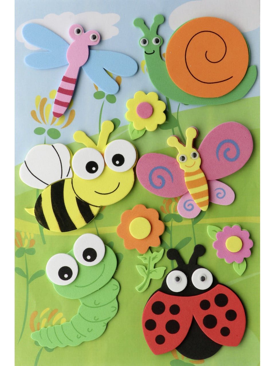 Glorex Moosgummi Glorex Moosgummi 3 D Gartentiere 7,5 x 5 cm