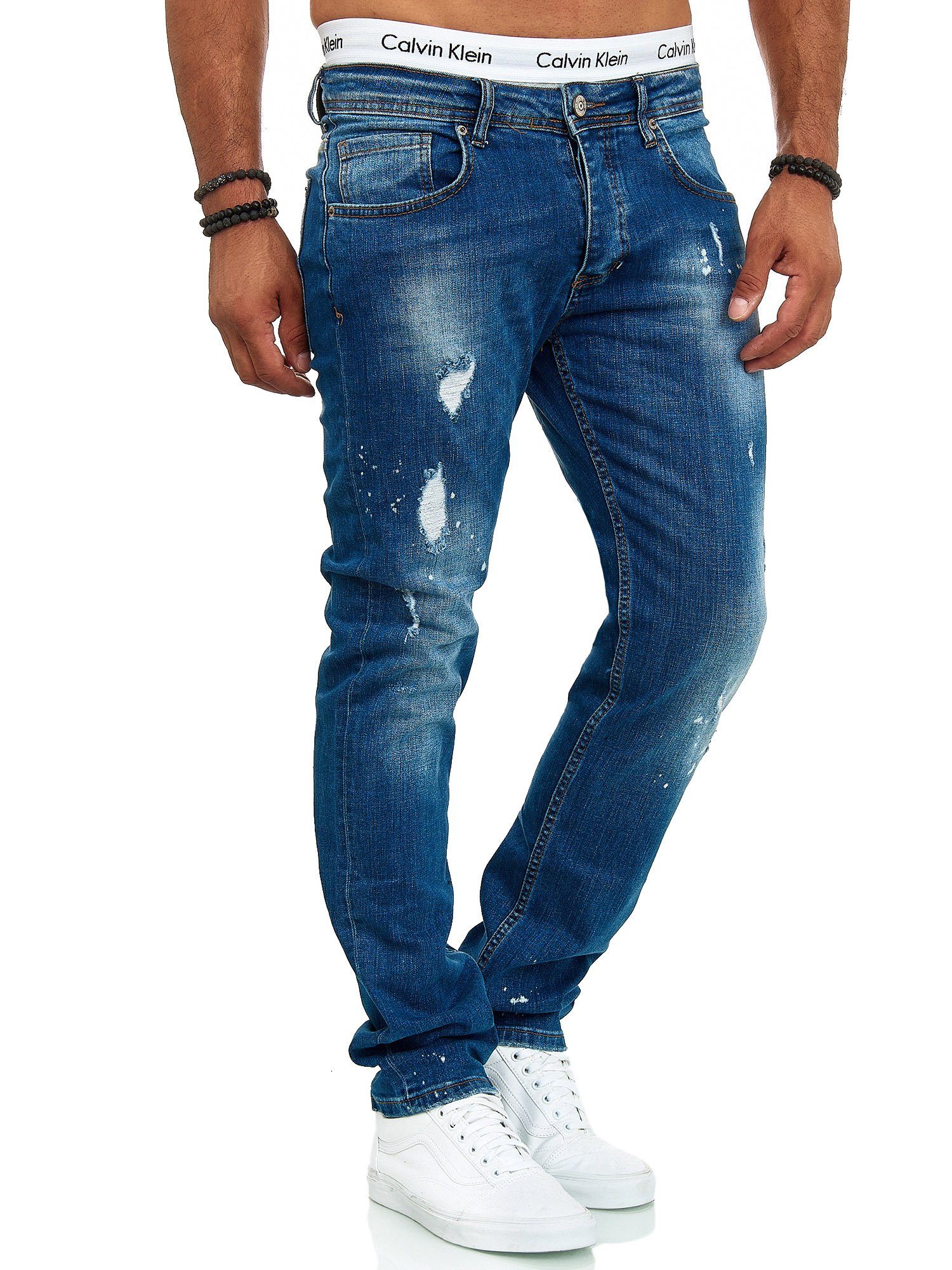 1-tlg) Straight-Jeans Bootcut, 710 Business OneRedox Casual (Jeanshose Freizeit Blau J-700C Designerjeans