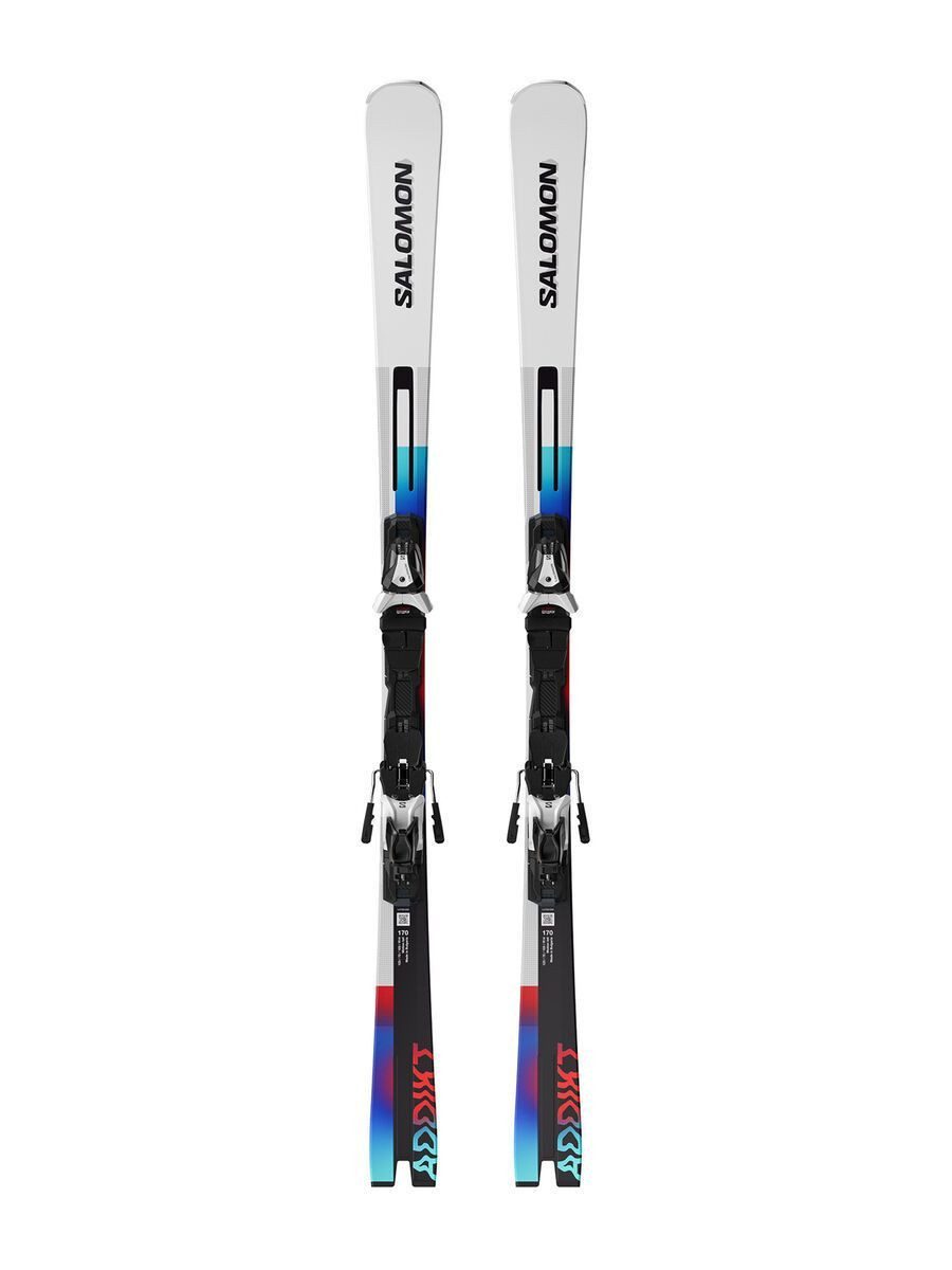 Salomon Ski E ADDIKT + Z12 GW F80 Wh/B WHITE/BLACK/PASTEL Modell 23/24