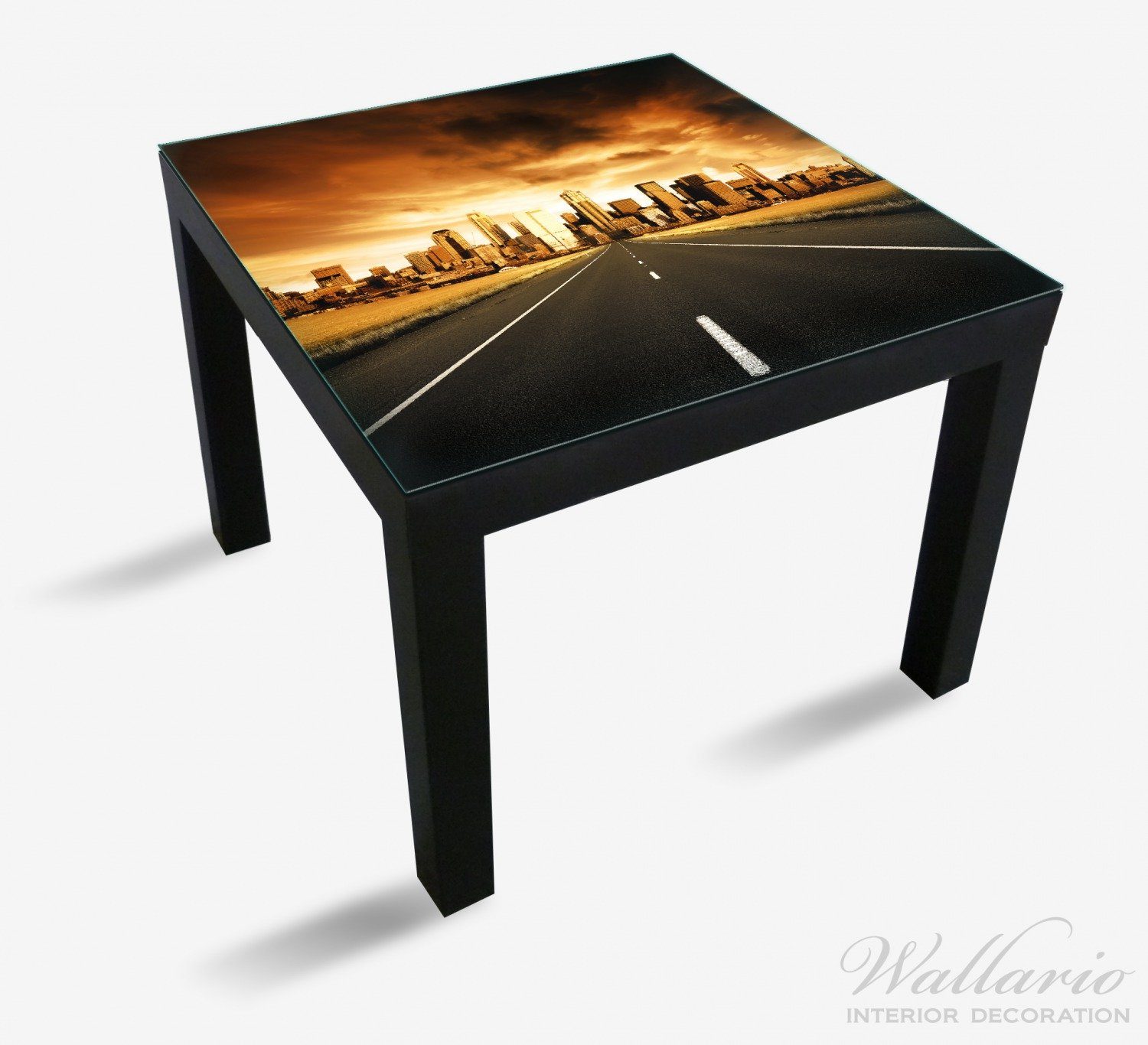für Skyline St), geeignet Wallario Ende (1 Tischplatte Tisch Lack der Ikea am Straße