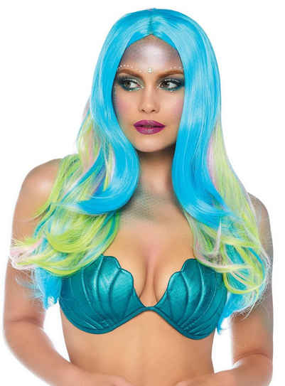 Leg Avenue Kostüm-Perücke Langhaarperücke multicolor, Mehrfarbige Frisur für Meerjungfrauen