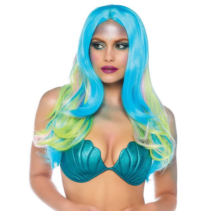 Leg Avenue Kostüm Langhaarperücke multicolor Mehrfarbige Frisur für Meerjungfrauen