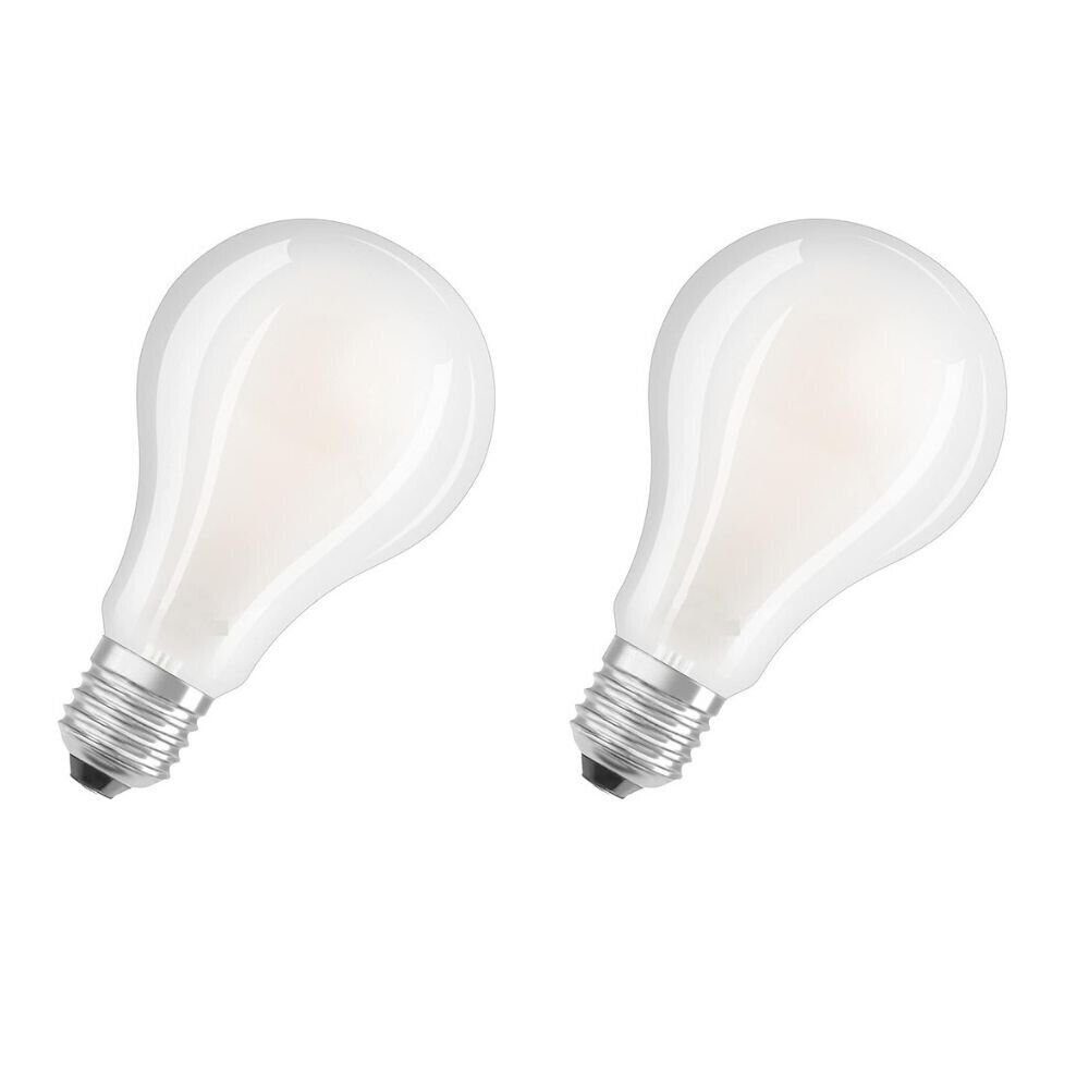 Osram LED-Leuchtmittel LED Star Classic A200 Lampe Kaltweiß 200W Glühbirne [2er], E27, 2 St., Kaltweiss, Energiesparend,matte Filament,4000K,IP20