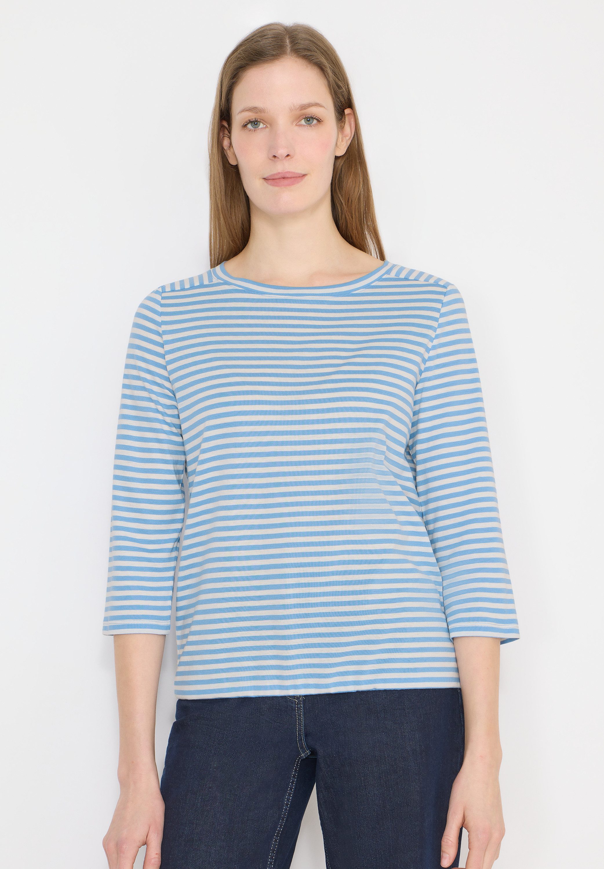 CECIL 3/4-Arm-Shirt mit U-Boot-Ausschnitt günstig online kaufen