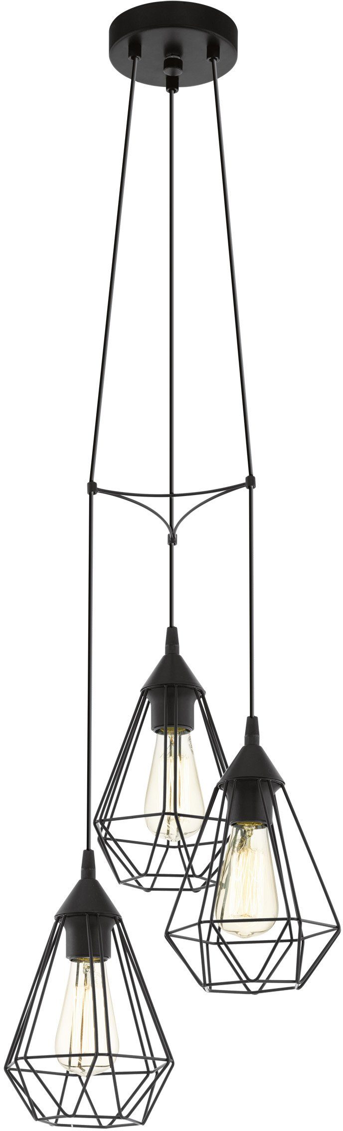 EGLO Hängeleuchte TARBES, ohne Leuchtmittel, Vintage, Hängelampe Esszimmer, Retro, Industrial Design, E27, Ø 31 cm