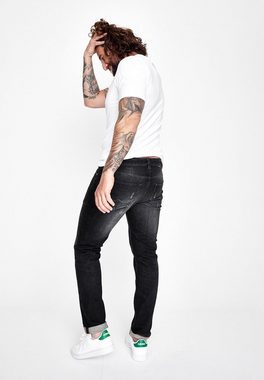 FIVE FELLAS Slim-fit-Jeans DANNY nachhaltig, Italien, Stretch, coole Waschung