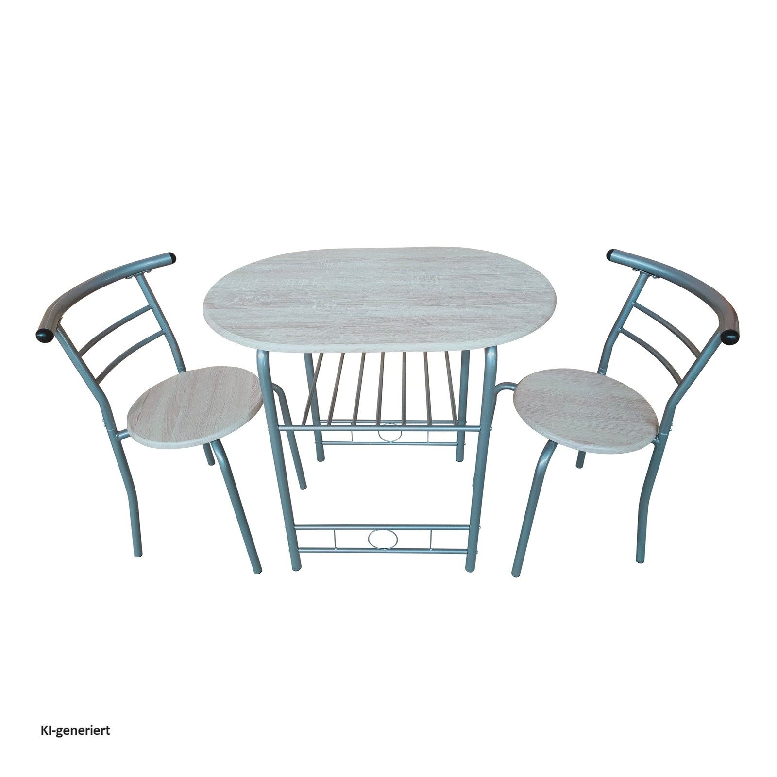 HTI-Line Küchentisch Tischgruppe Merit (Set, 3-St., 1 Tisch, 2 Stühle), Essgruppe 1 Tisch 2 Stühle