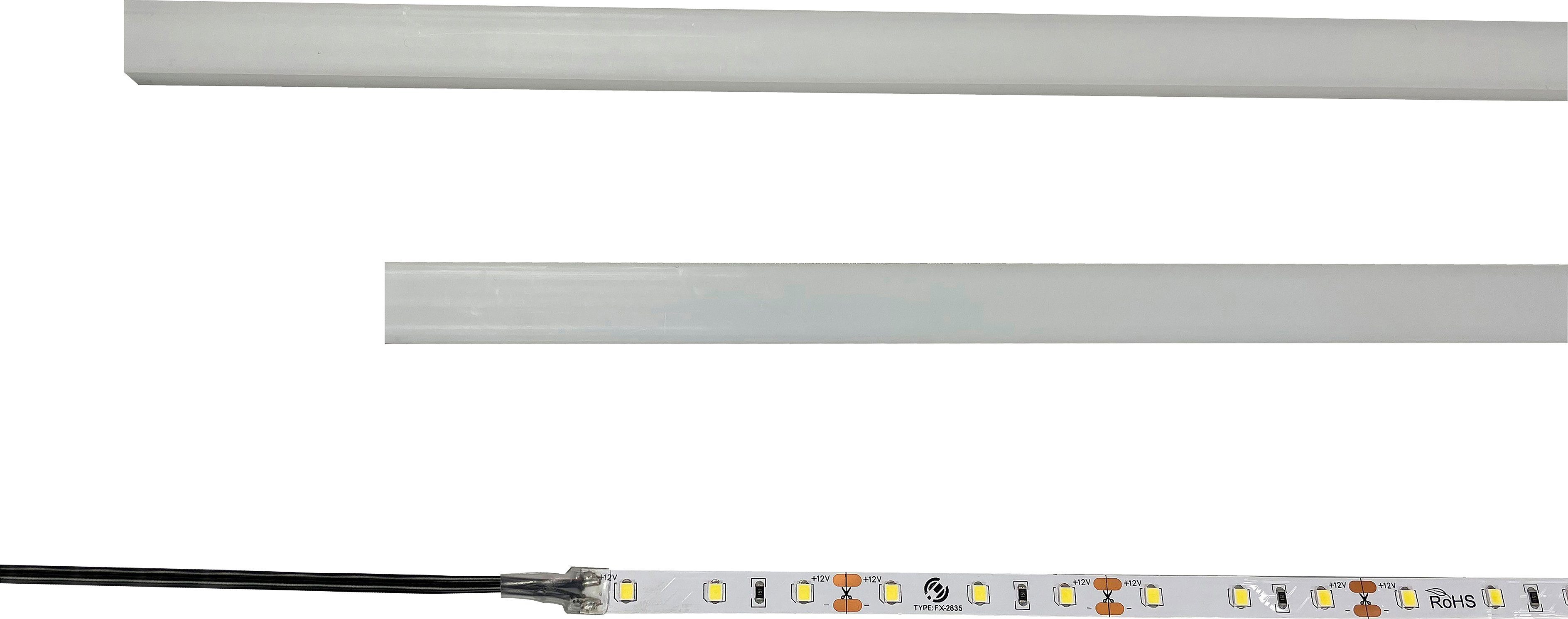 LED INOSIGN Kaltweiß, LED-Einbauprofile universal, Modell Skoskap integriert, Ein-/Ausschalter, LED für optinonal fest Unterbauleuchte