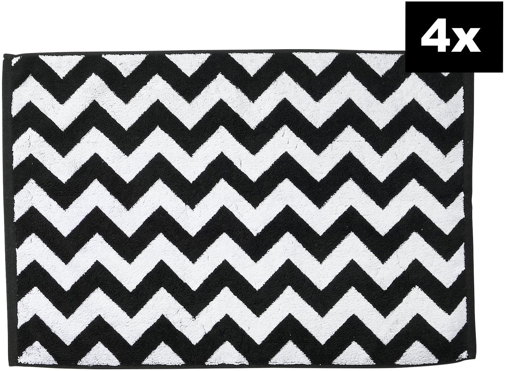 done.® Badematte DAILY SHAPES ZickZack 4er-Set, Höhe 5 mm, fußbodenheizungs günstig online kaufen