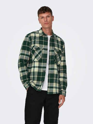 ONLY & SONS Langarmhemd ONSMILO LIFE OVR CHECK LS SHIRT NOOS