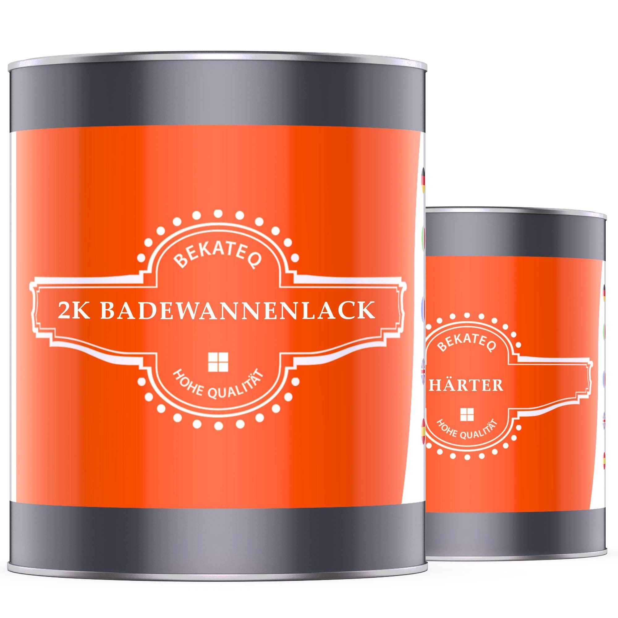 BEKATEQ Lack LS-253 2K PU Möbellack, Badewannenfarbe für GFK, Emaille, Acryl, Fliesen