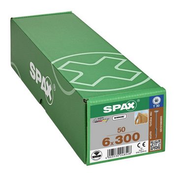SPAX Spanplattenschraube HI.FORCE, (Stahl weiß verzinkt, 50 St), 6x300 mm