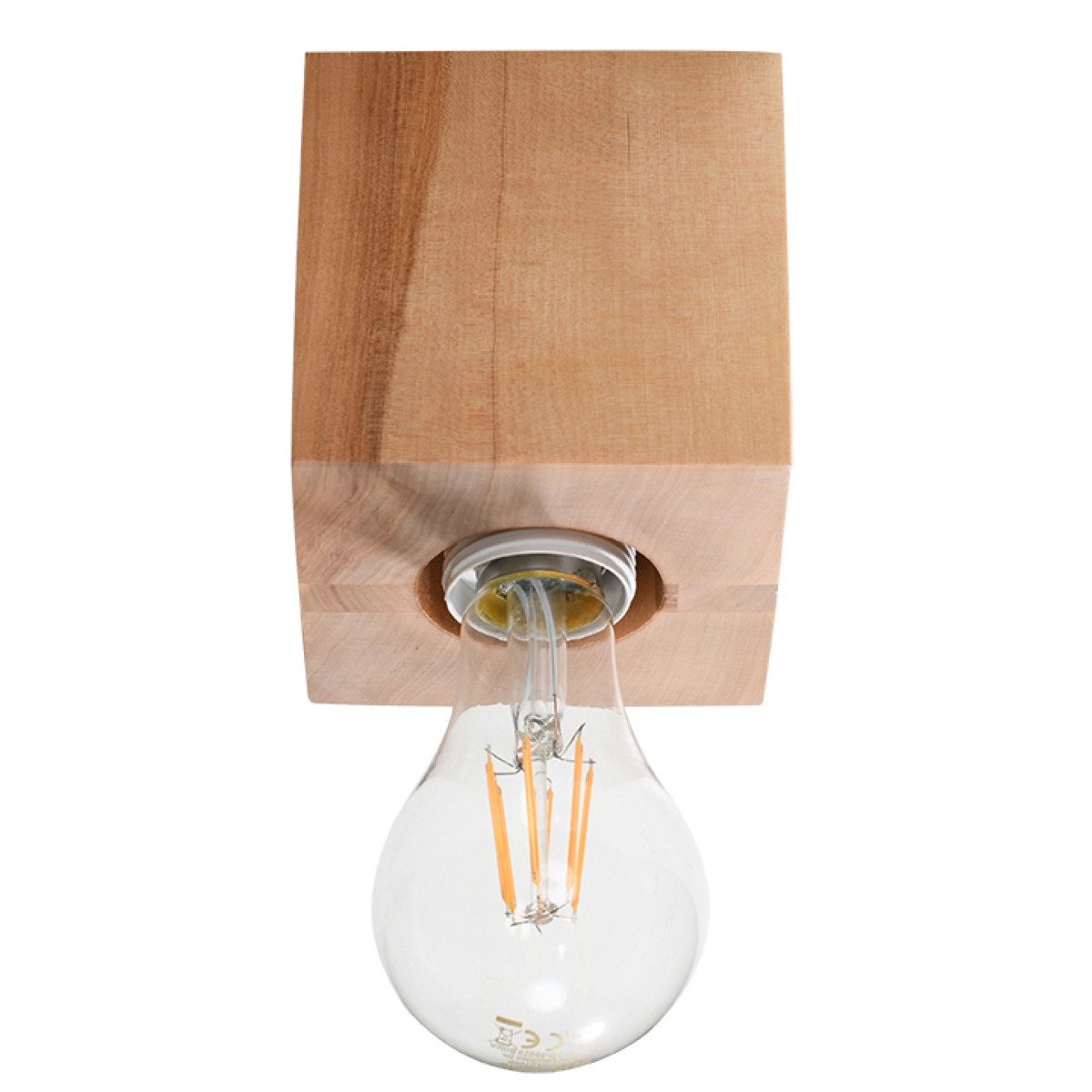 SOLLUX lighting Deckenleuchte Deckenleuchte Ariz Naturholz, Nicht enthalten