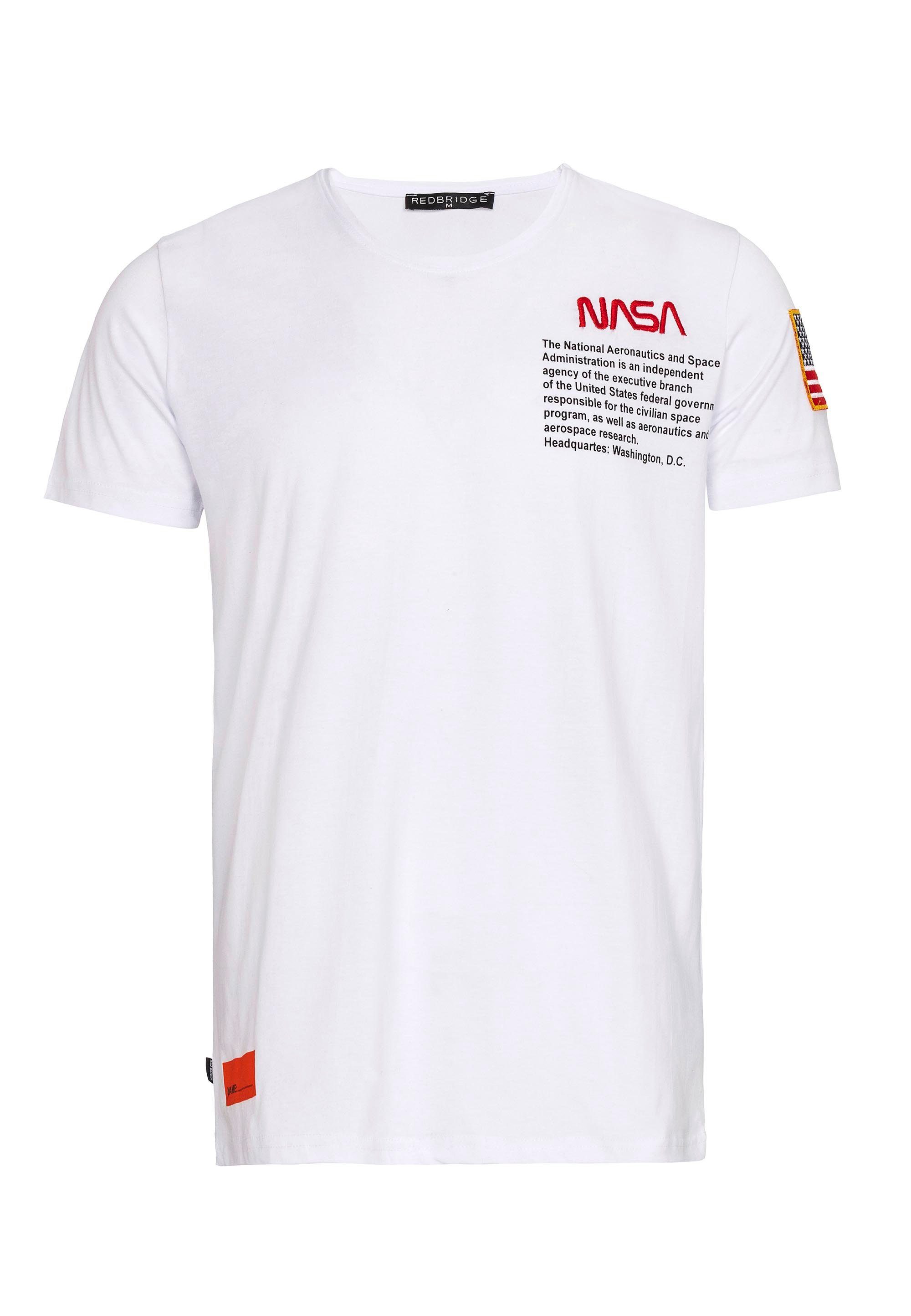 RedBridge T-Shirt NASA-Design mit gesticktem weiß Tucson
