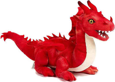 Uni-Toys Kuscheltier Drache rot oder grün - 40 cm (Länge) - Plüsch-Fabeltier - Plüschtier, zu 100 % recyceltes Füllmaterial