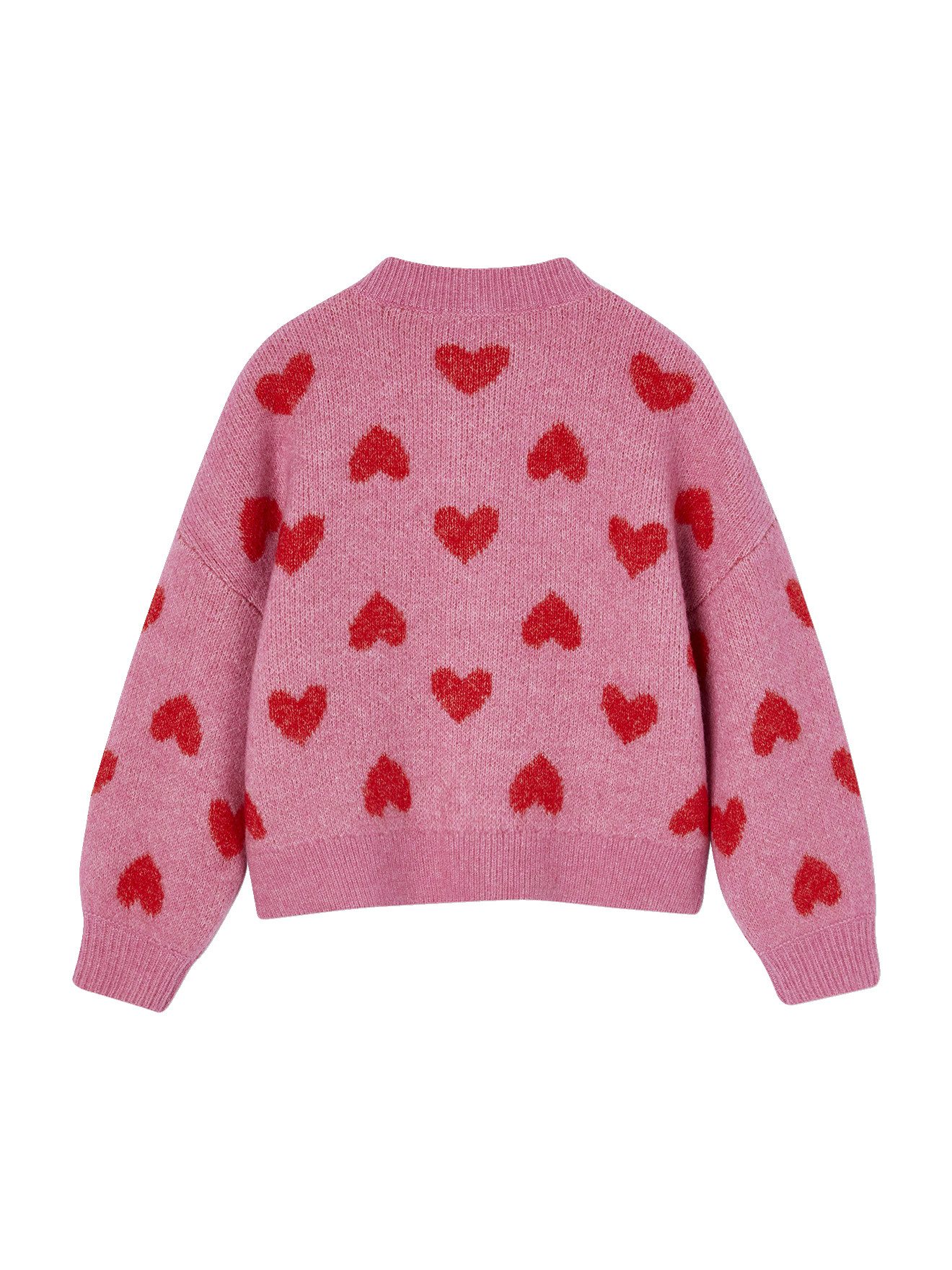 vertbaudet Cardigan Mädchen Cardigan mit Jacquard-Herzen – Bild 2 von 4