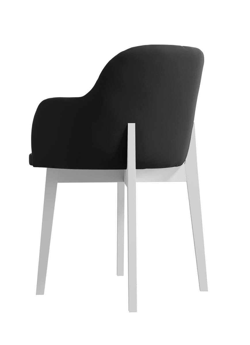 Relaxstuhl, Holzbeine, 96) Holzstuhl), (modernes Stuhl (riviera Beautysofa Polsterstuhl II Wohnzimmerstuhl Design, Dunkelgrau Relax mit