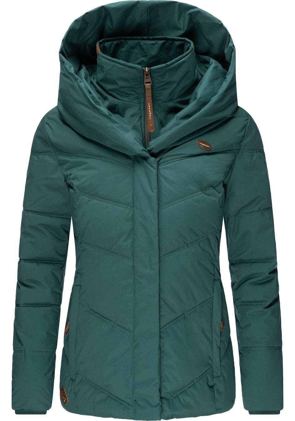 Ragwear Anorak Natesa Intl. stylische Winterjacke mit V-Steppung und Kapuze