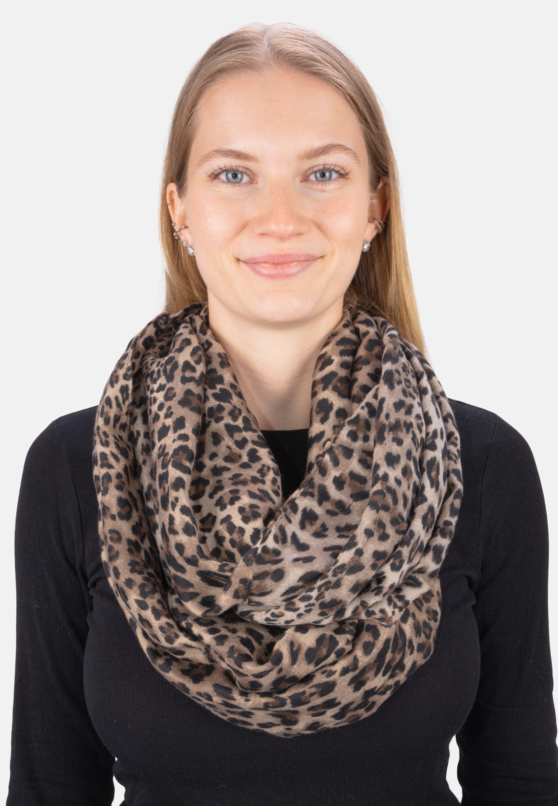 Seasons of April Loop LOOP JASMINE LEO, Leichter & weicher Damen Leo Loop Schal Jasmine