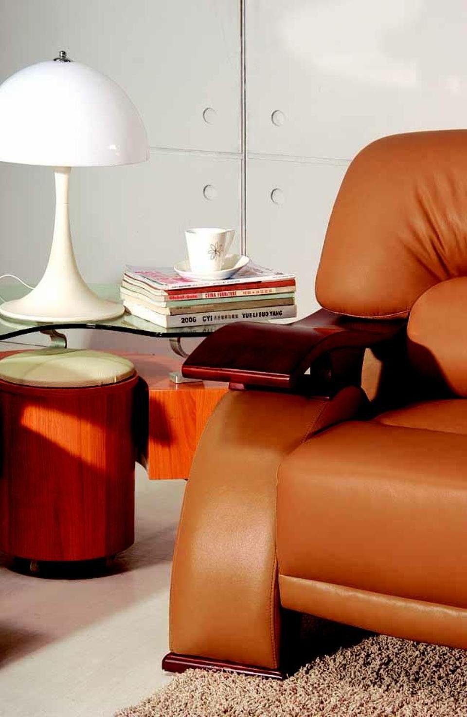 JVmoebel Sofa Beige Made Sofa Sessel), Leder Set Europe Sofagarnitur (ohne 3+2 in