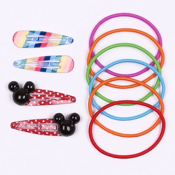 Sarcia.eu Haarspange Minnie Mouse Haarschmuck Set für Mädchen, Schnallen + Gummibänder