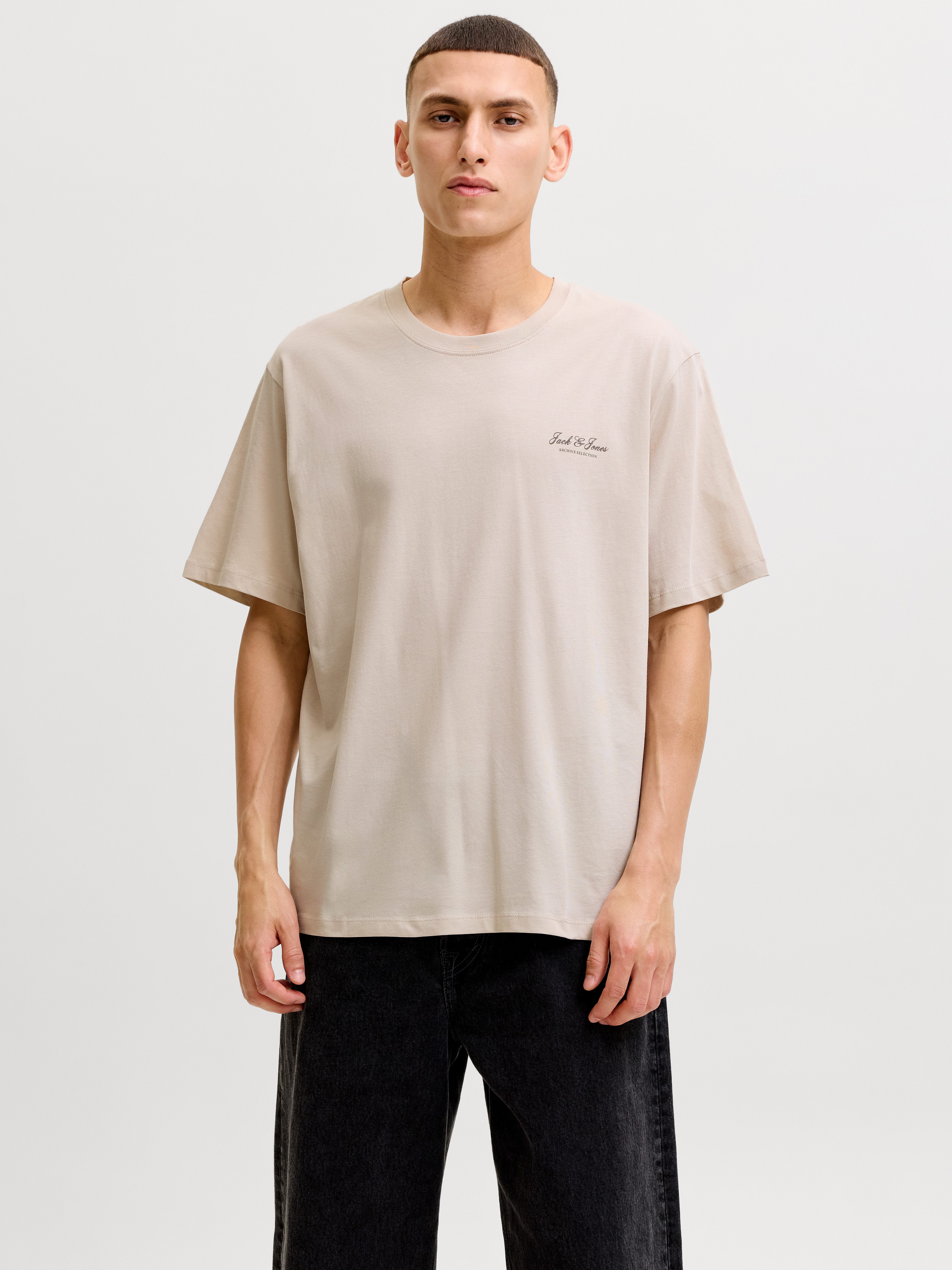 Jack & Jones T-Shirt JJEARCHIVE GRAPHIC TEE SS O-NECK 3PK MP (Packung, 3-tlg) Baumwolle, relaxed fit