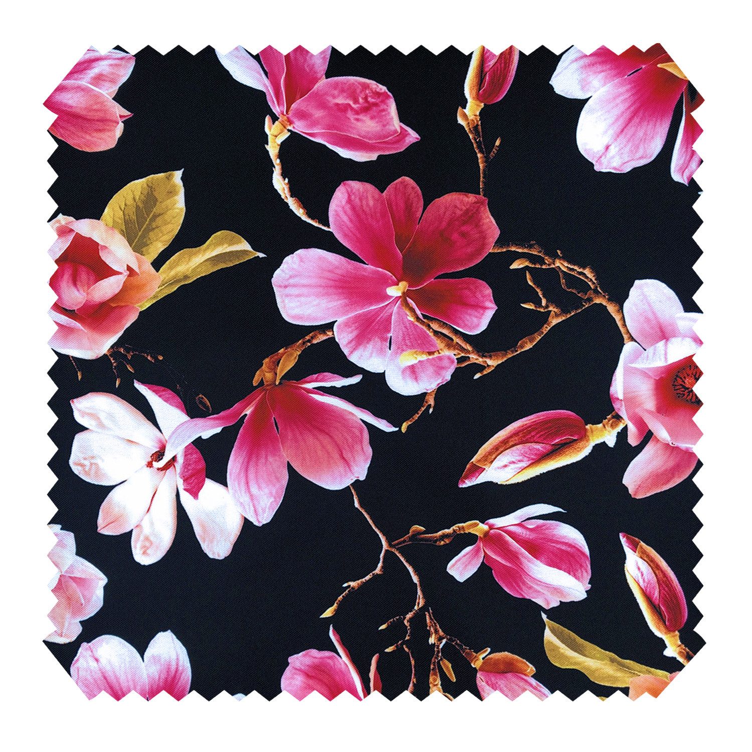 Stoff OXFORD 210D D165 Rosa Magnolien Printstoff Outdoor