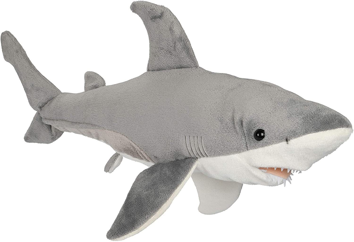 Uni-Toys Kuscheltier Weißer Hai - 50 cm (Длина) - Plüsch-Fisch - Plüschtier, zu 100 % recyceltes Füllmaterial