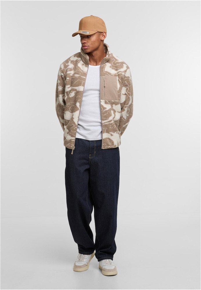 URBAN CLASSICS Trainingsjacke Pattern Teddy Trackjacket