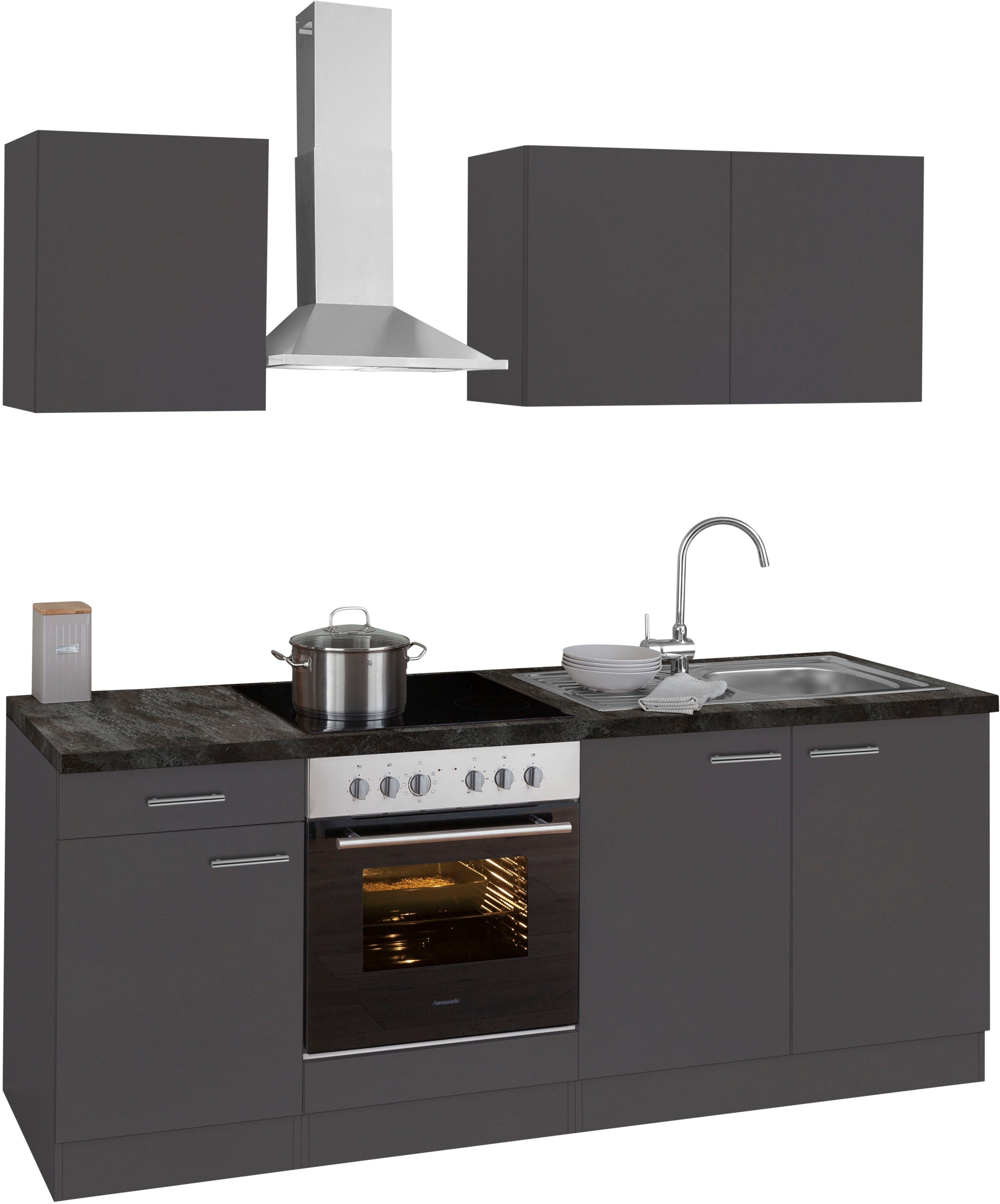 OPTIFIT Küchenzeile Malika, Breite 210 cm, mit Hanseatic-E-Geräten