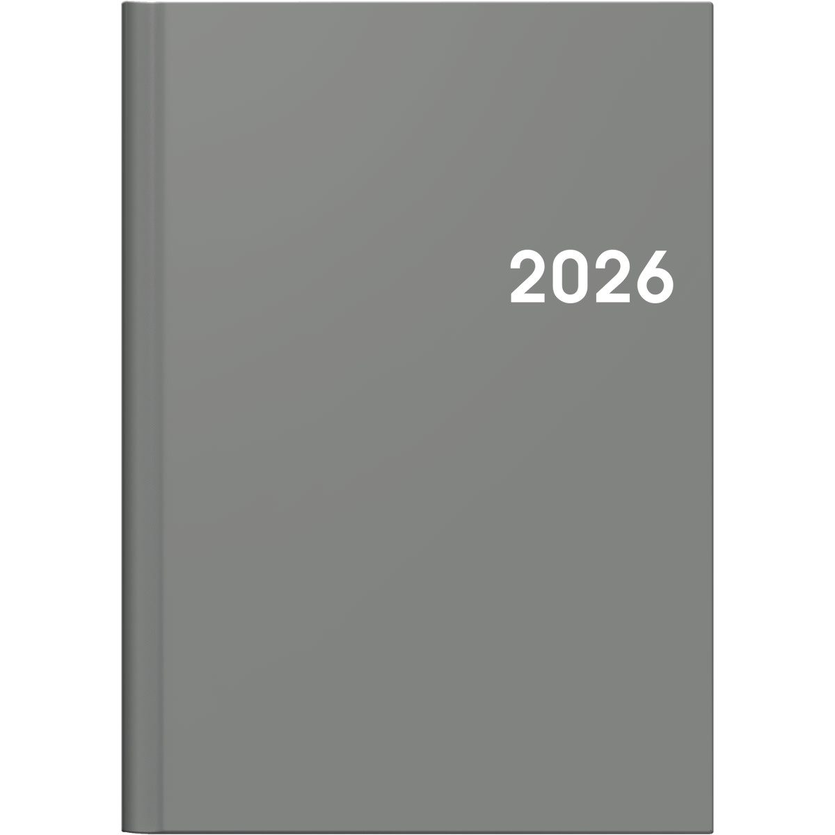 BRUNNEN Buchkalender Buchkalender 796 A5 1 Woche/2 Seiten grau 2026