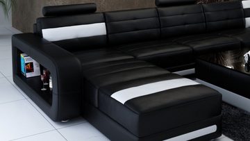 JVmoebel Ecksofa, Ledersofa Sofa Couch Wohnlandschaft Ecksofa Design Modern Sofa