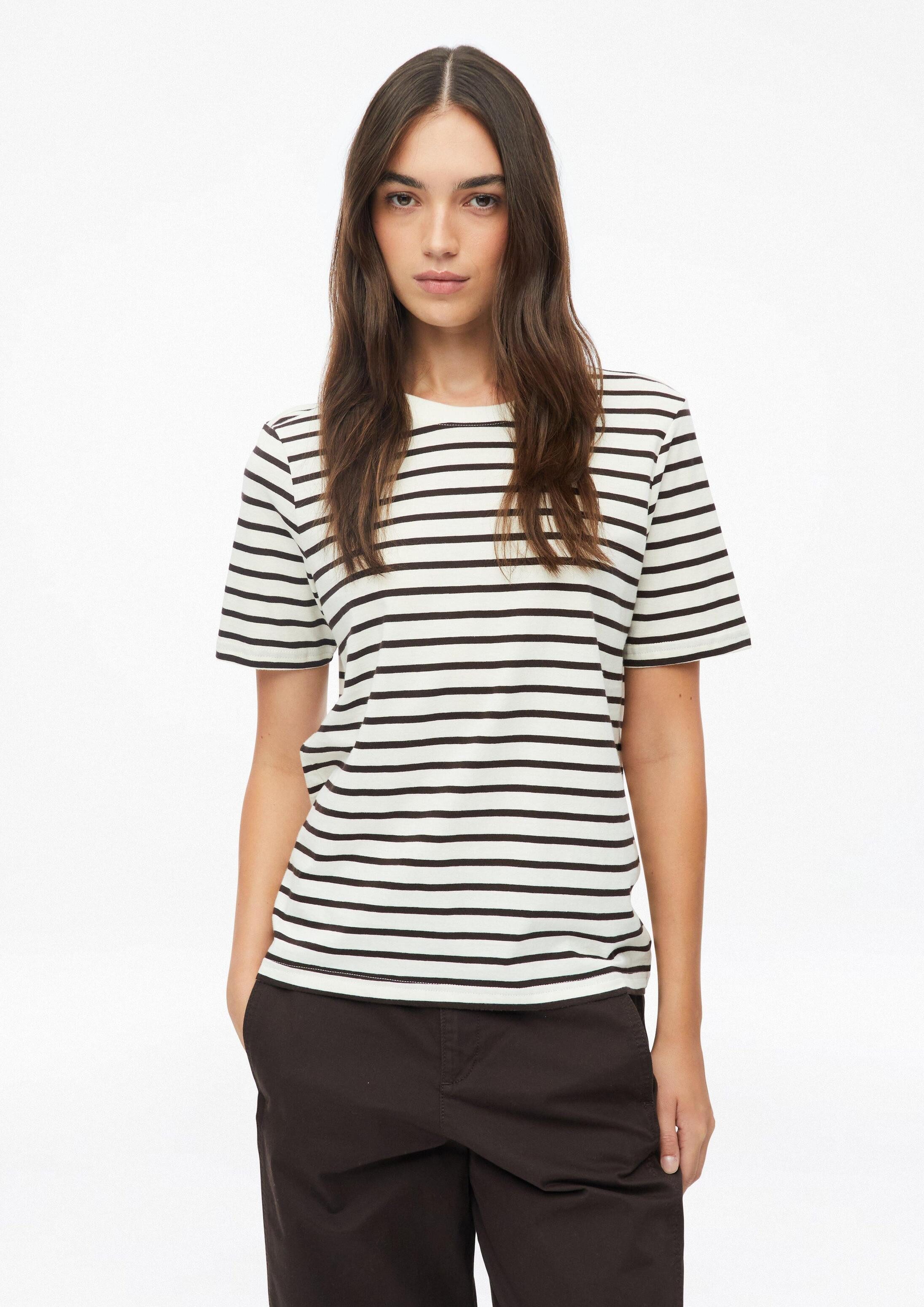 s.Oliver Kurzarmshirt T-Shirt Gestreiftes T-Shirt mit Rundhalsausschnitt