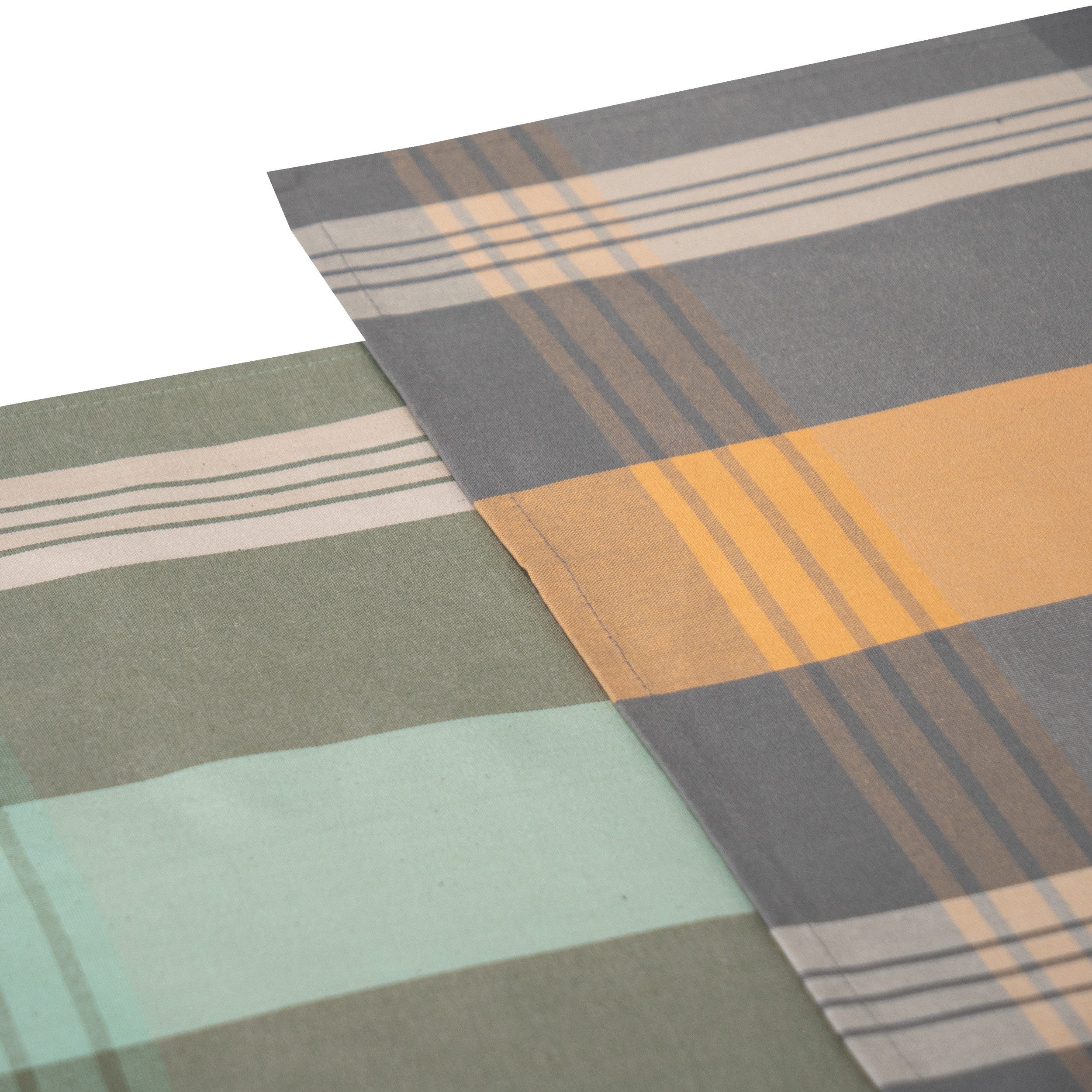 ROSS Geschirrtuch, kariert in grün-beige
