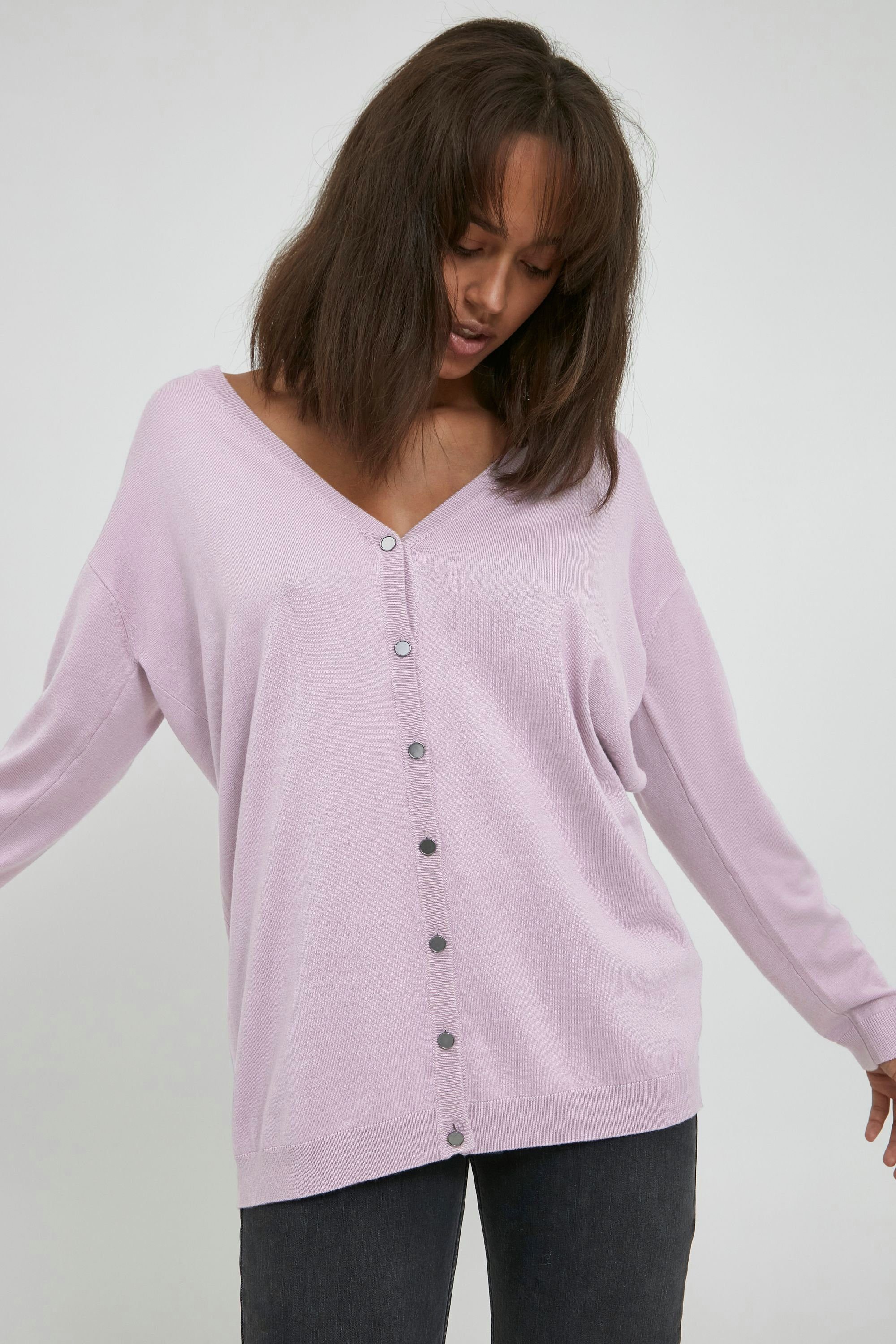 Pulz Jeans Cardigan PZSARA - 50206086 Lavender Frost Melange (1535071)