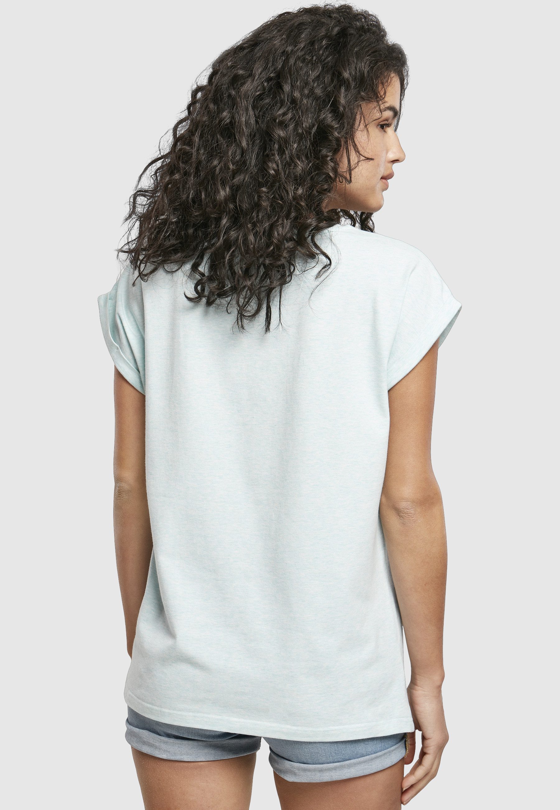 URBAN CLASSICS Kurzarmshirt Urban Classics Damen Ladies Color Melange Extended Shoulder Tee (1-tlg)