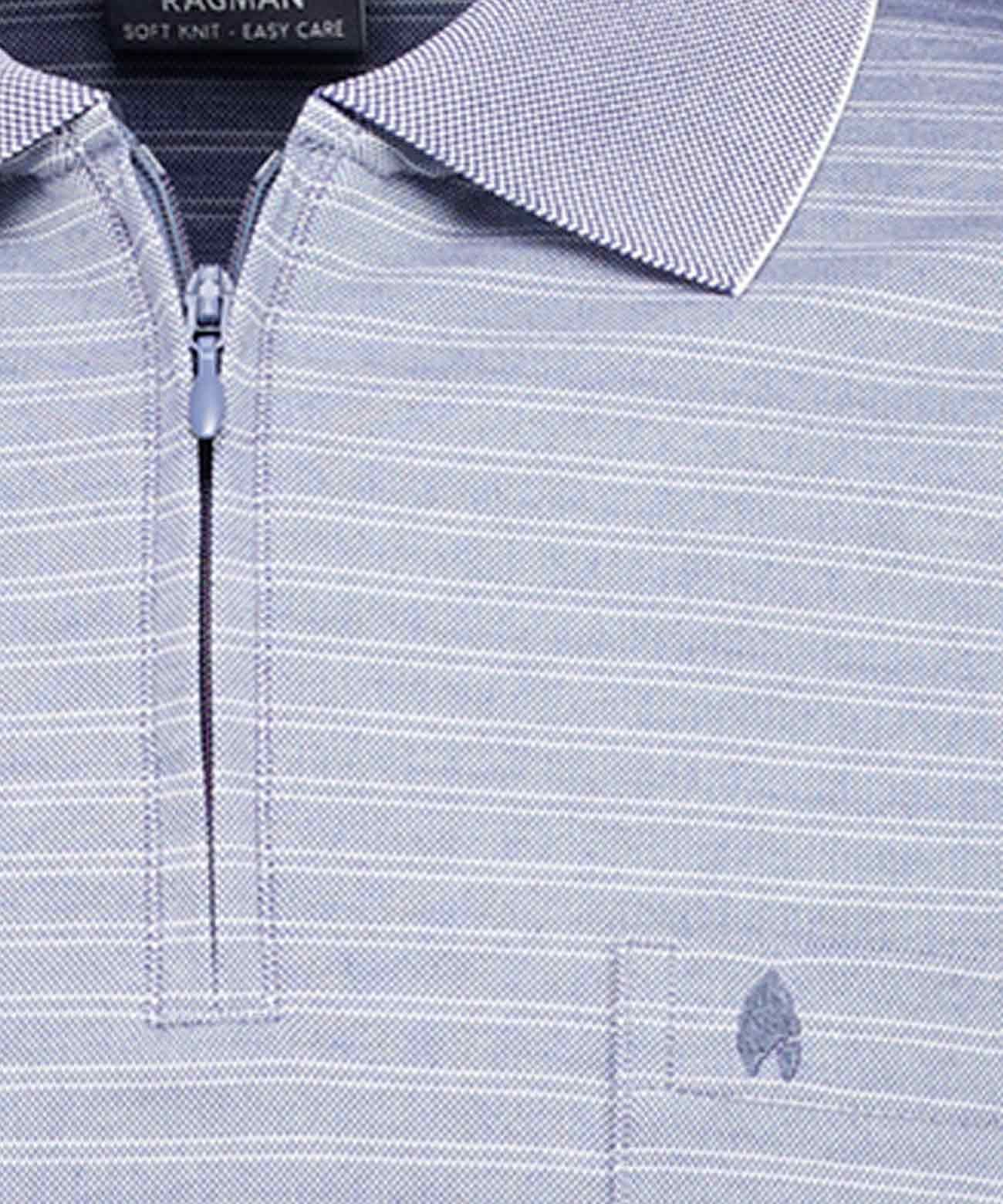 RAGMAN Langarm-Poloshirt