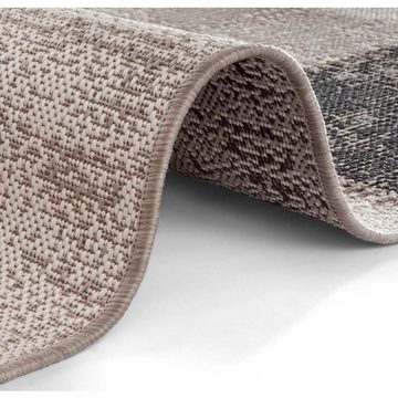 Teppich In- & Outdoor Teppich Symi Taupe Creme Schwarz, NORTHRUGS, rechteckig, Höhe: 8 mm