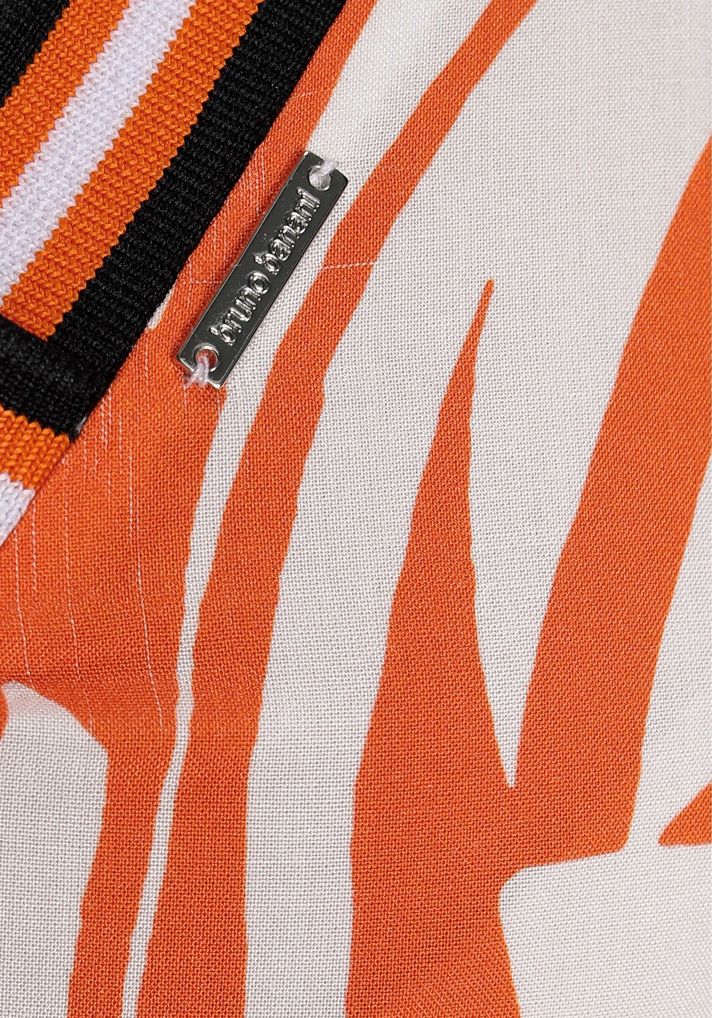 NEUE KOLLEKTION im Bruno Banani weiß orange Volantkleid Animal-Design