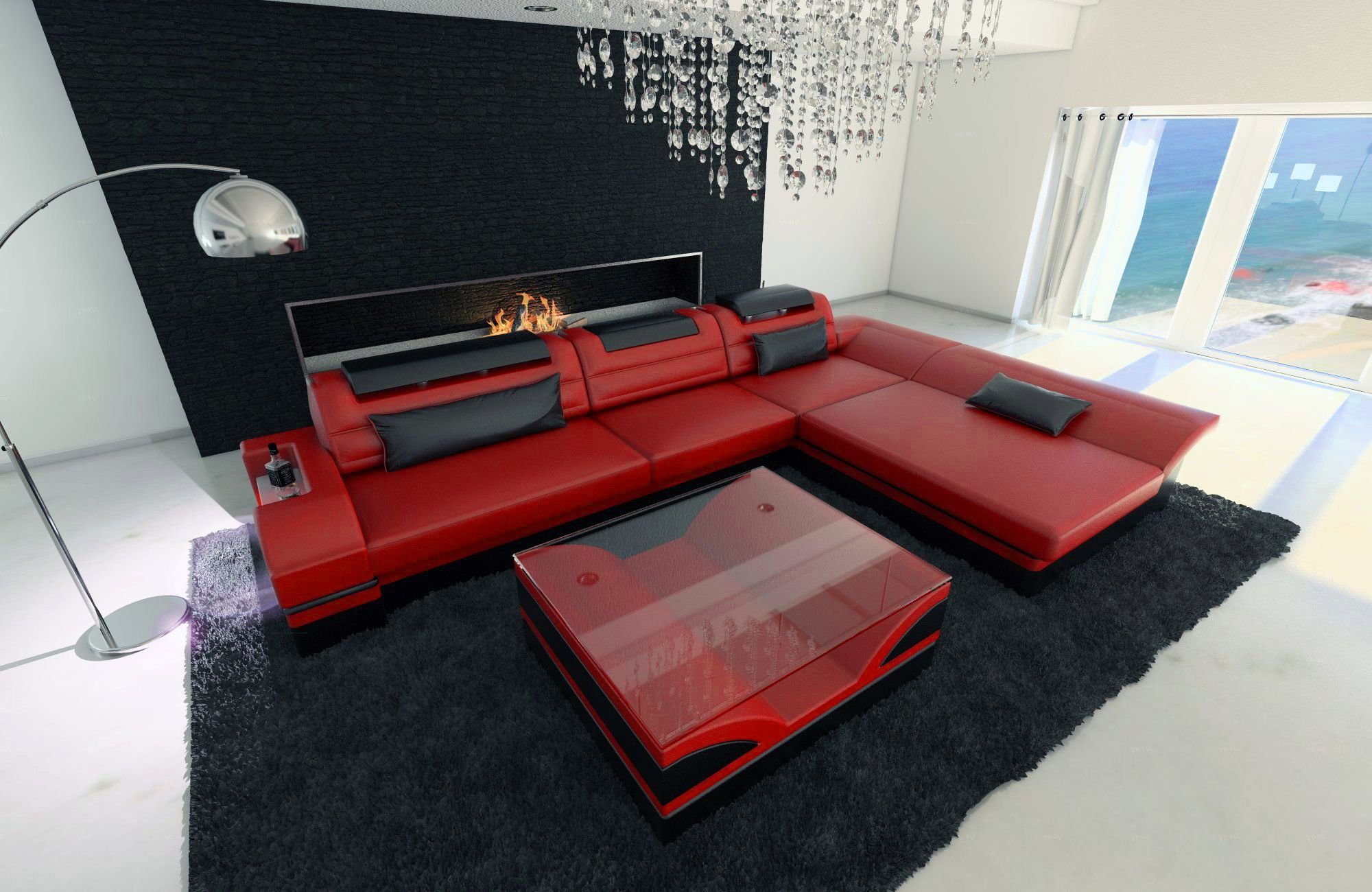 Sofa Dreams Ecksofa Couch Leder Sofa günstig online kaufen