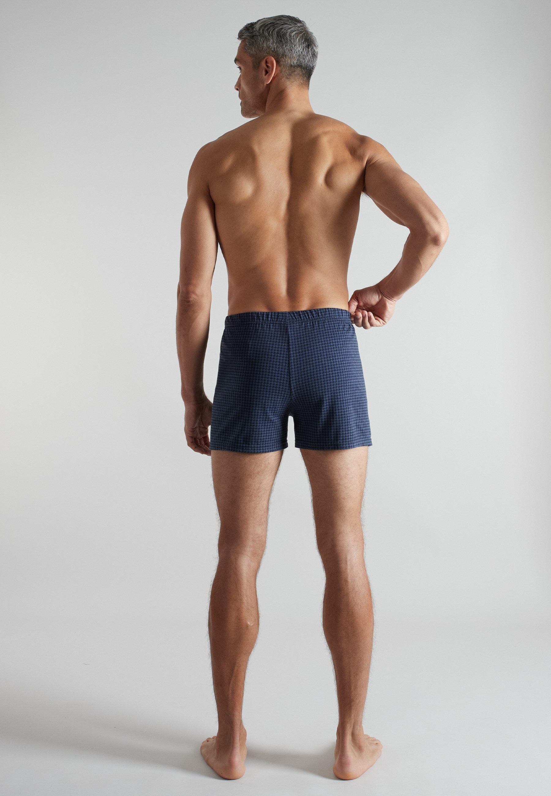 CECEBA Boxershorts CECEBA Herren Boxershort blau bedruckt 2er Pack (2-St)