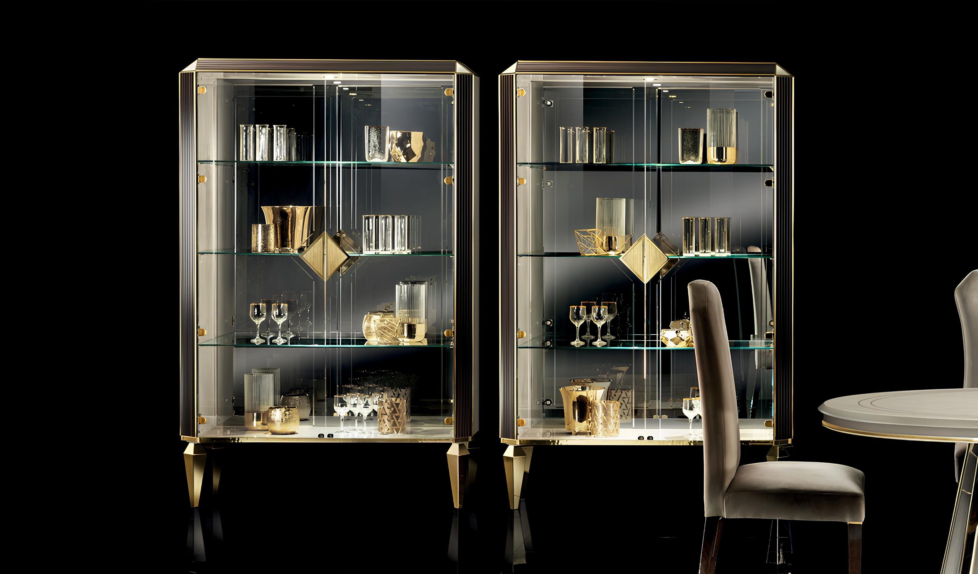 Xlmoebel Vitrine Designer Italienische Holz Möbel im modernen Stil für Wohnzimmer (1-St) Made in Europa