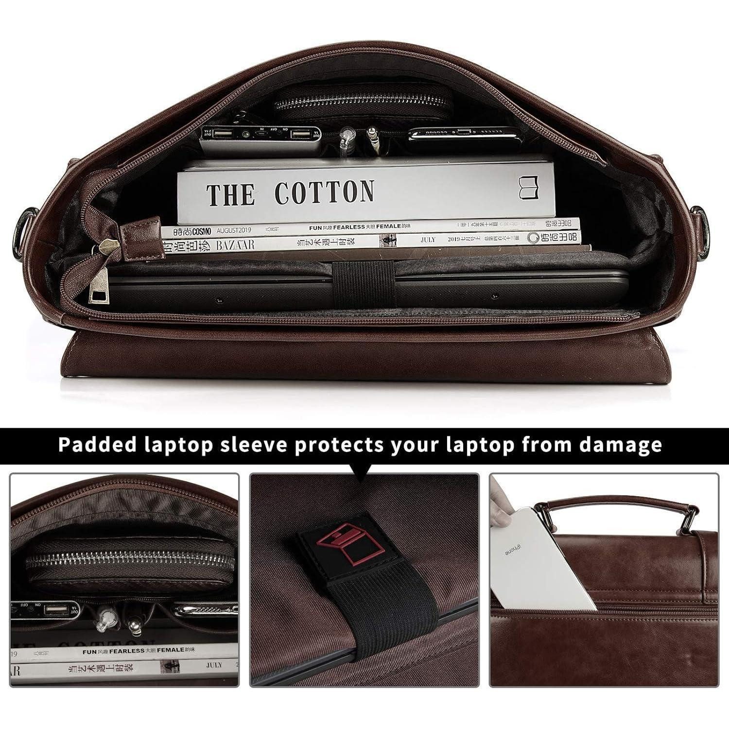 LuxusKollektion Laptoptasche Umhängetasche Herren Aktentasche Laptoptasche 15.6 Zoll Wasserdicht