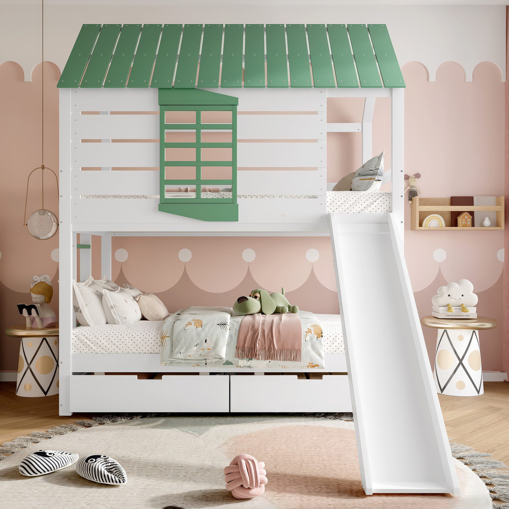 Merax Etagenbett Spielbett aus Kieferholz (1-St., günstig online kaufen