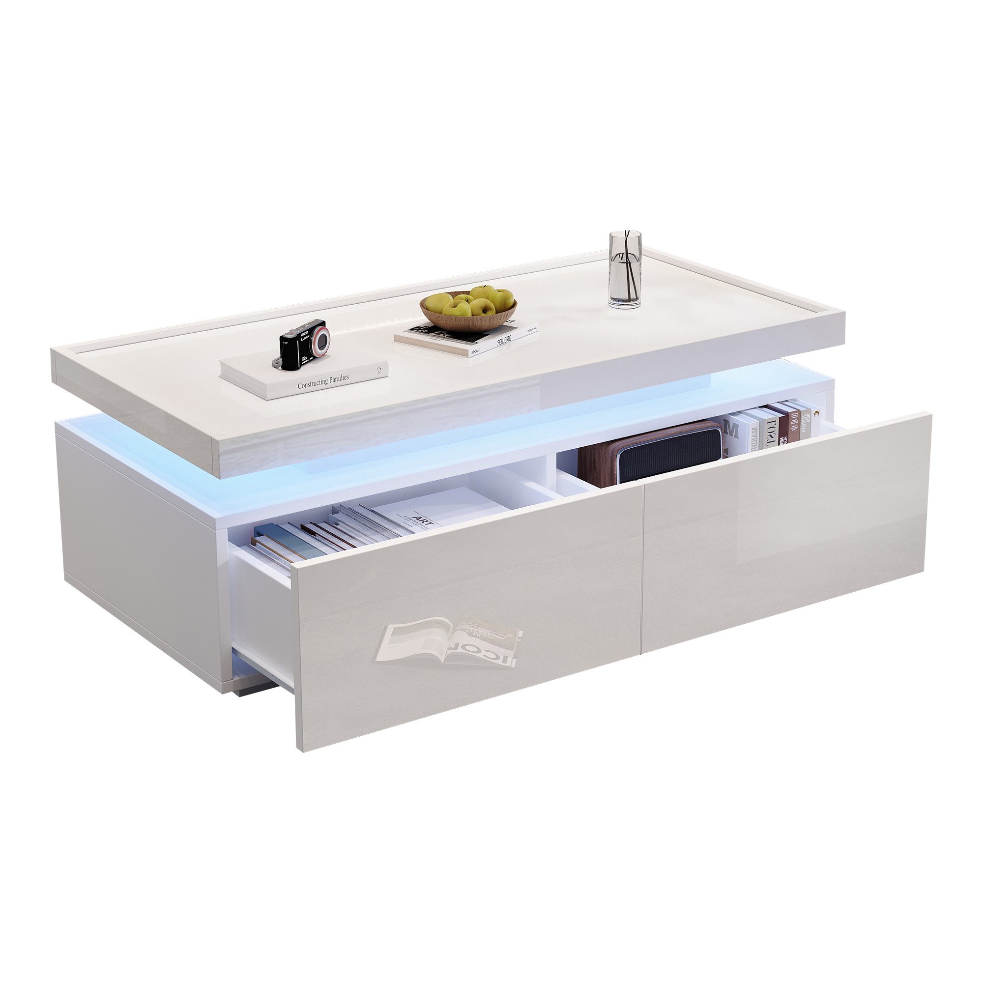 KLAM HOME Couchtisch 95*45*35cm Wohnzimmertisch mit günstig online kaufen