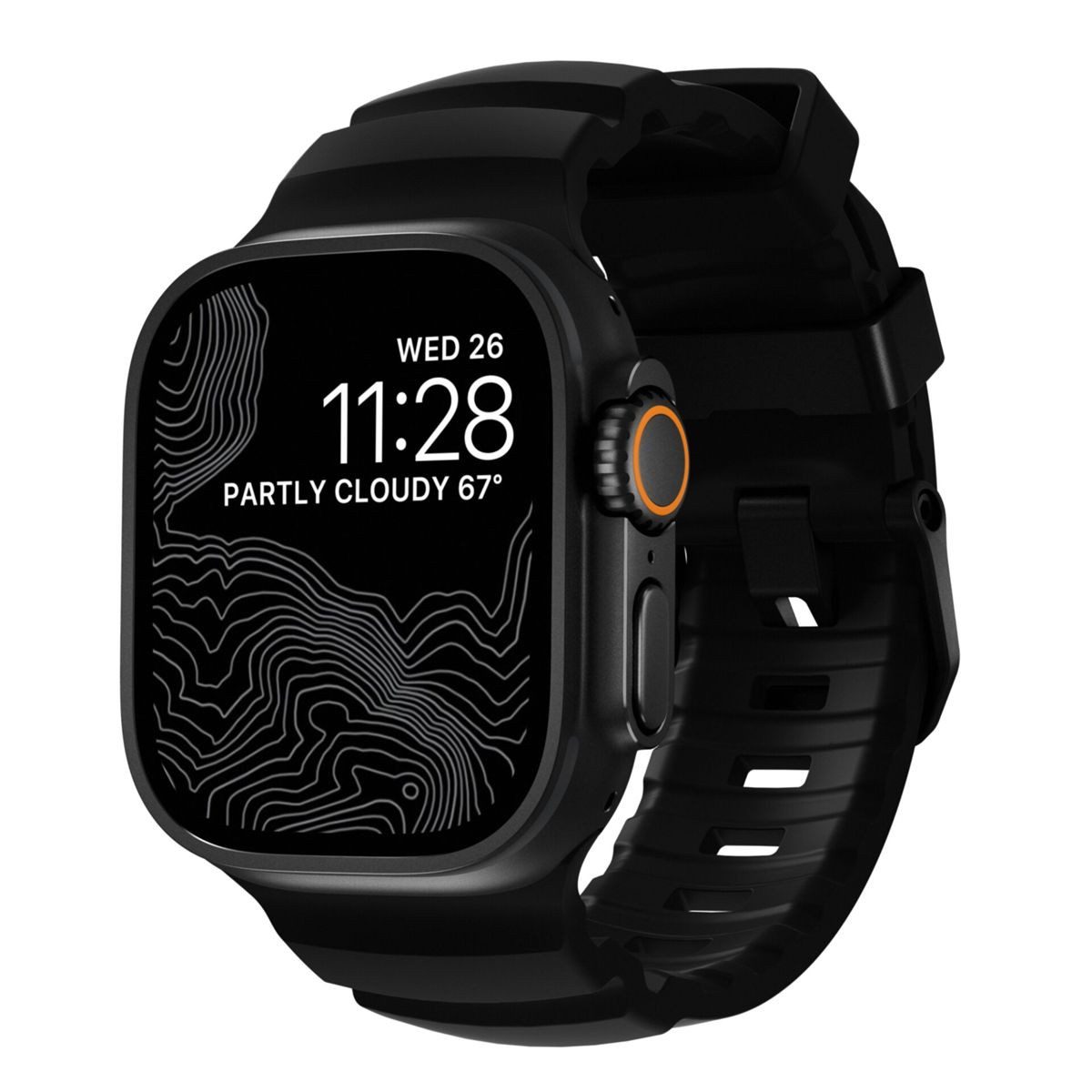 Nomad Smartwatch-Armband Rocky Point Band 46/49mm Carbon Connector günstig online kaufen