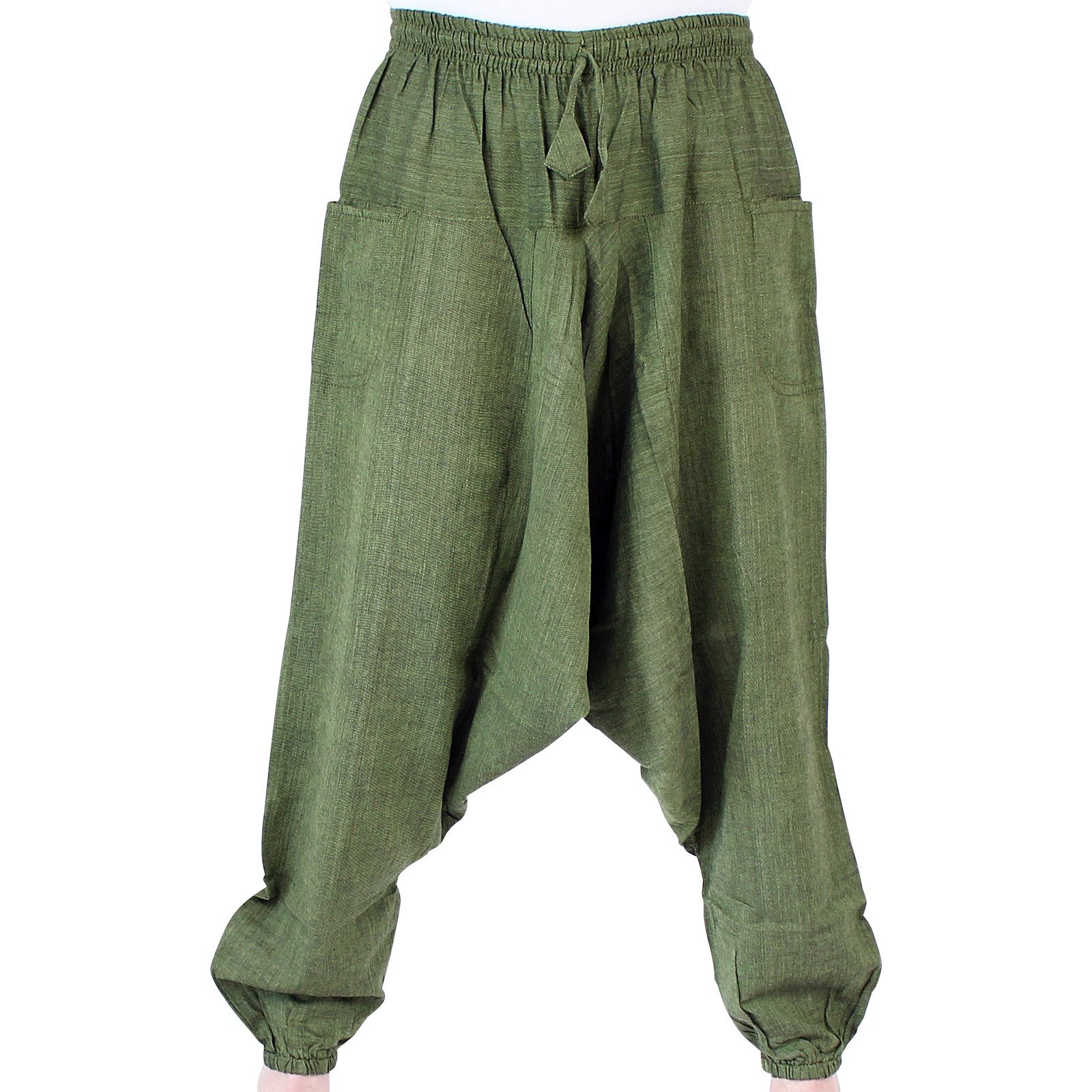 BUDDHA arts&more Haremshose Einfarbige Haremshose aus Nepal elastischer Bun günstig online kaufen