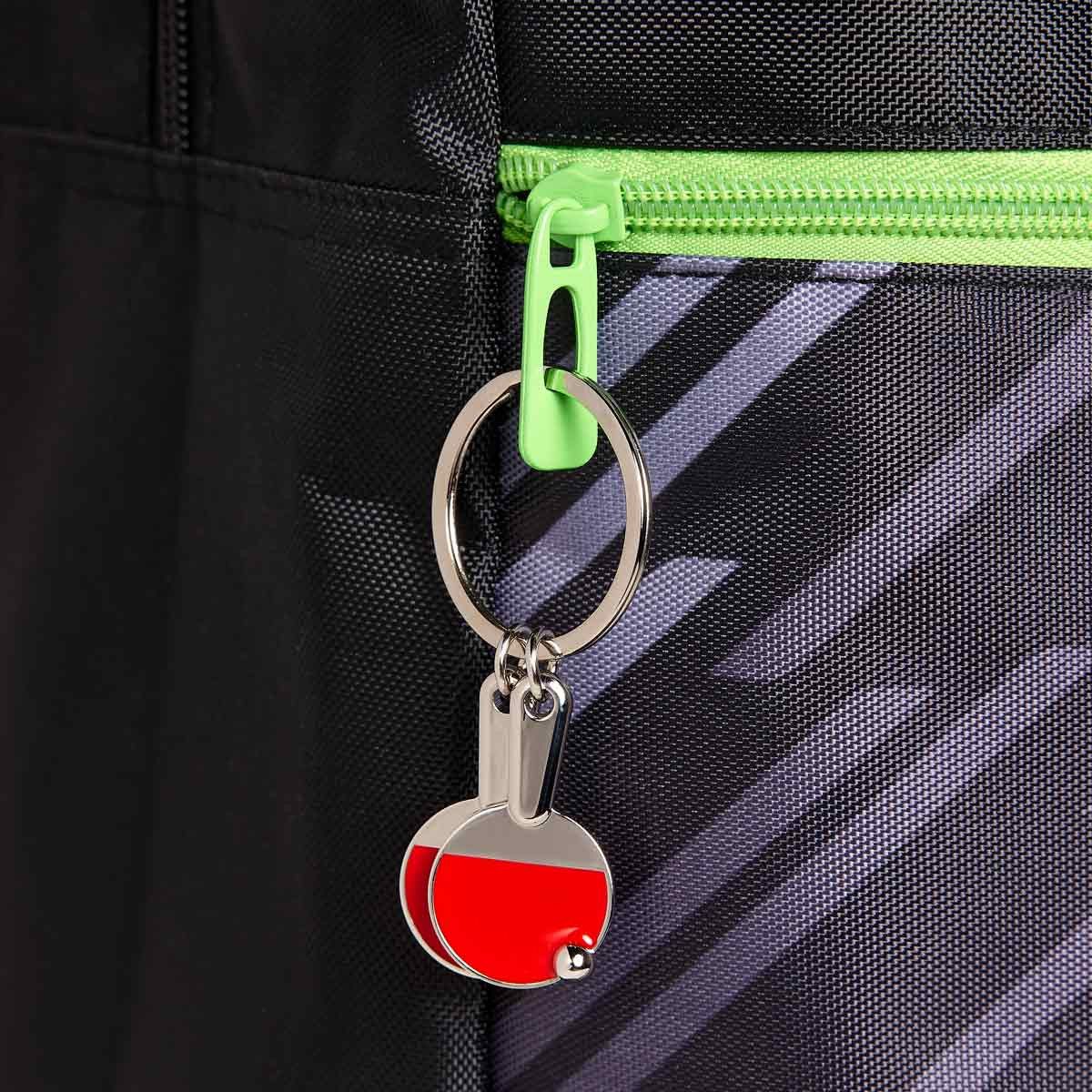 Gewo Schlüsselanhänger TT-Set, Schlüsselring Tischtennis, rot