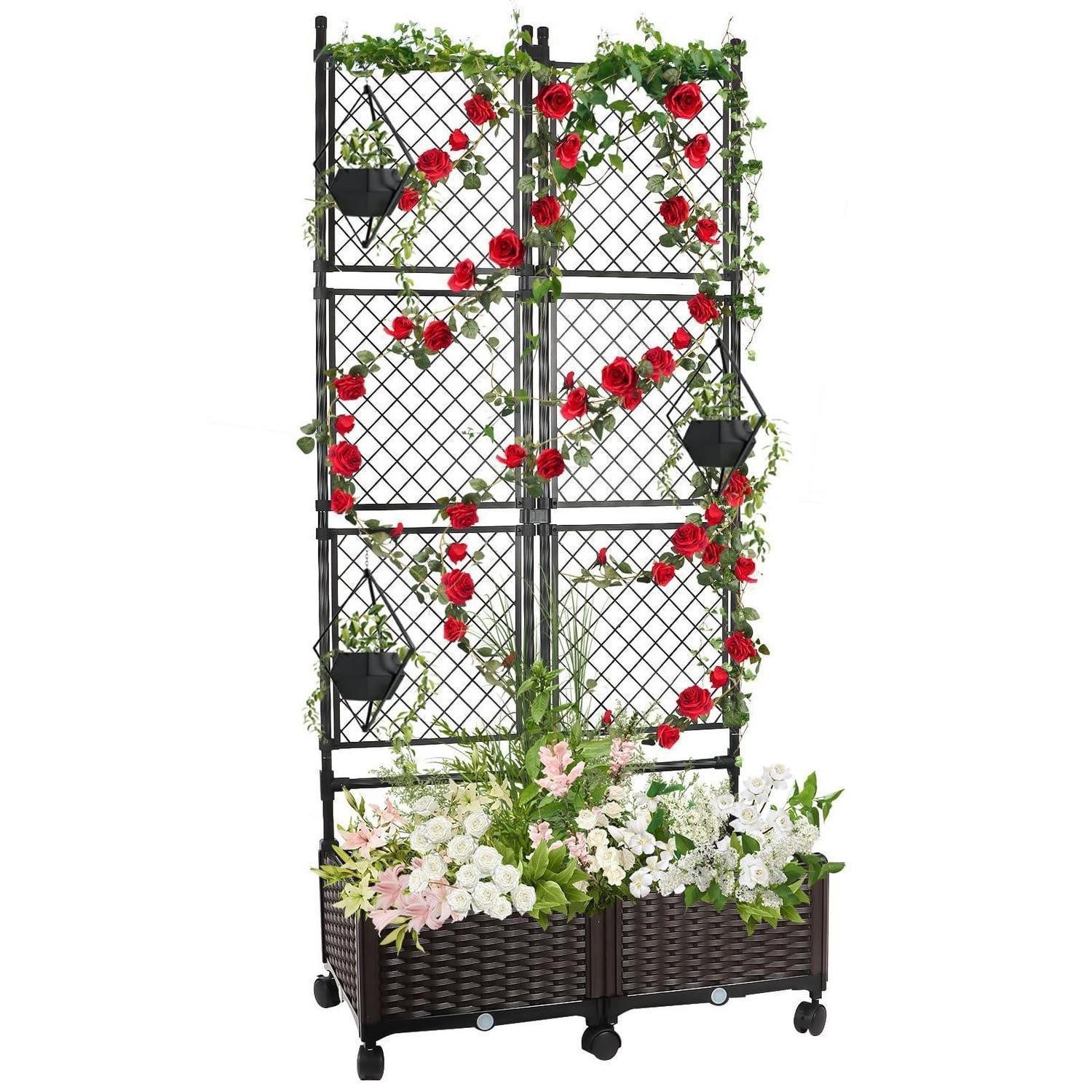 LuxusKollektion Hochbeet Hochbeet mit Spalier 175cm (1 St)